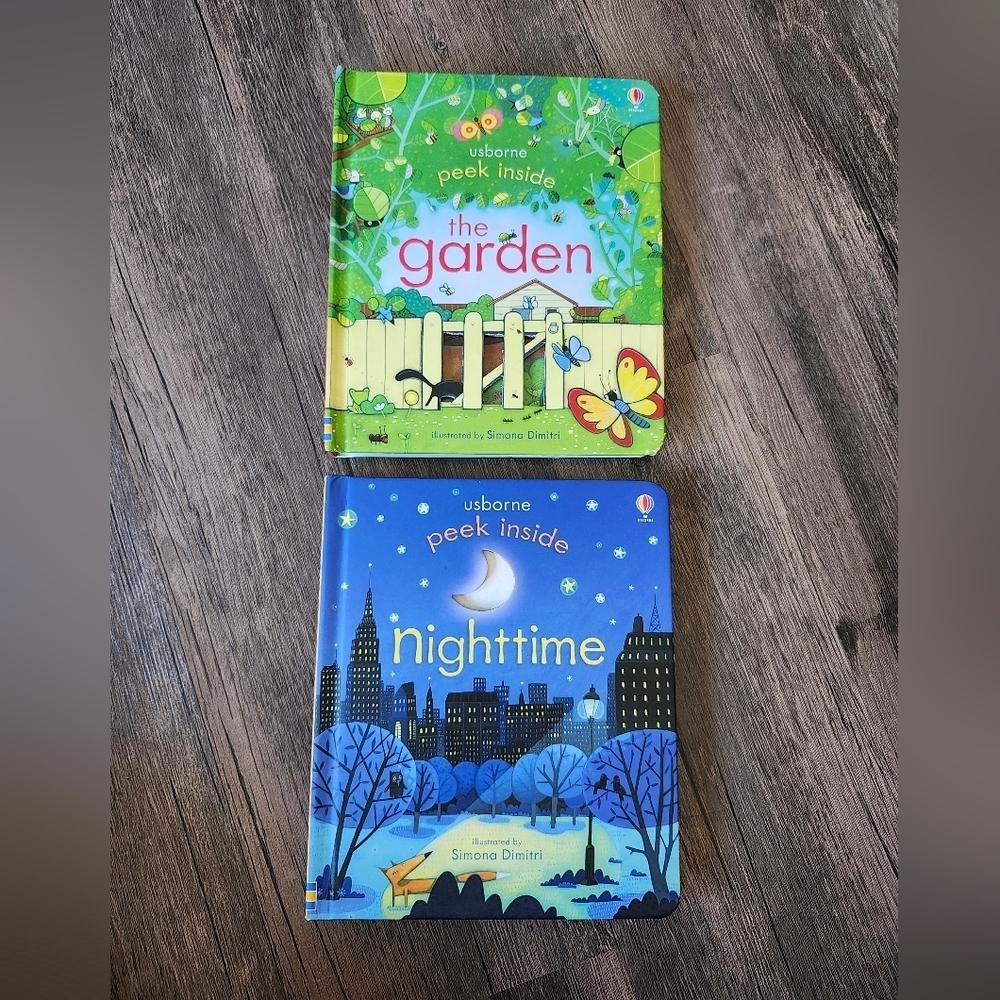 Usborne Peek Inside Books - Garden and Nighttime